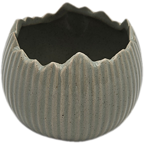 Rillet fyrfadsstage 6 cm - grøn