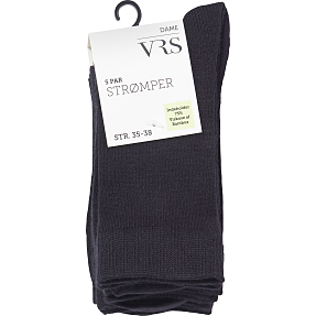 VRS dame 5-pak strømper str. 35/38 - sort