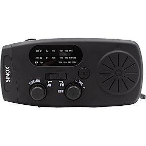 Sinox kompakt nødradio - sort