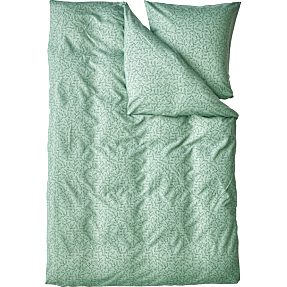 Mikrofiber sengetøj 140x200 cm - blade grøn