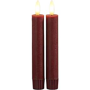 Windsor LED 2-pak stagelys 13 cm - rød