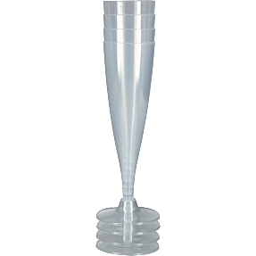 Champagneglas i plast 4-pak (130ml)