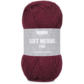 BUMBO Soft Merino Fine Uldgarn - Vinrød 1118