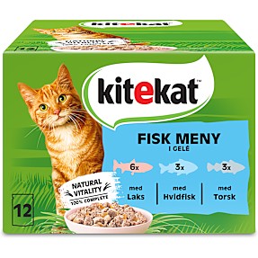 Vådfoder i gelé m. laks, hvidfisk og torsk