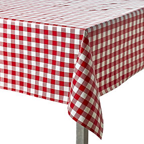 Voksdug - rød/hvid tern