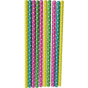 Salling papirsugerør 10-pak - multifarvet