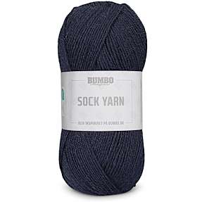 BUMBO Uldblanding Strømpegarn - Marineblå 118