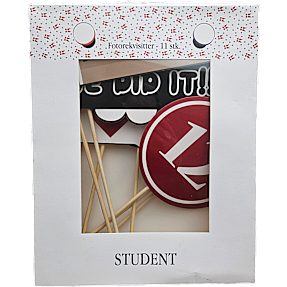 Studenter selfiesticks 11-pak - multifarvet