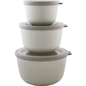 Mepal Cirqula høj rund skål - hvid (3-pak)