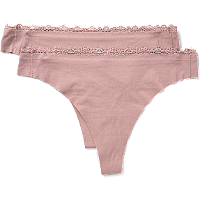 VRS dame 2-pak g-streng  str. L - rosa