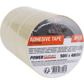 Pakketape transparent 3-pak 48 mm x 50 meter