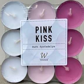 Windsor fyrfadslys med duft 18-pak - pink kiss