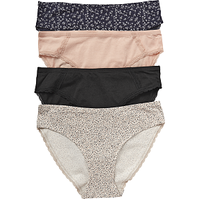 VRS dame 4-pak tai trusser str. L - multifarvet