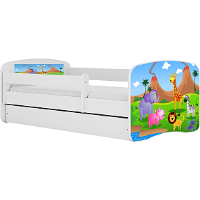 Juniorseng med safarimotiv - 70x140 cm
