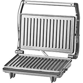 Køkkenchef mini panini grill - sølv/sort