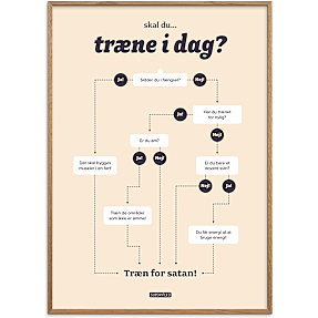 Skal du træne i dag? – 30x40 cm