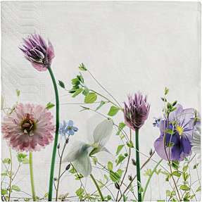 Mønstrede servietter 33x33 cm 20-pak