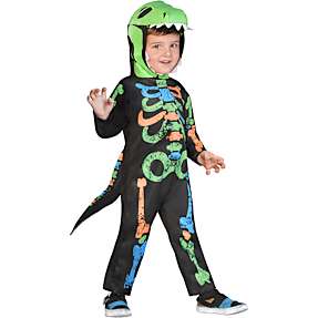 Halloween dinosaur skelet kostume str. 104