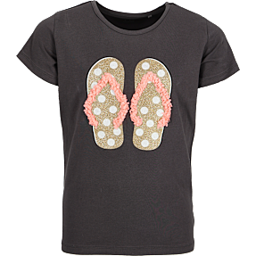 VRS børne T-shirt str. 110/116 - grå