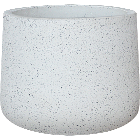 Almeria fiberkrukke - hvid - Ø: 42 x H: 36 cm