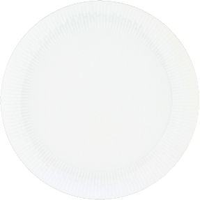 Relief middagstallerken - hvid - Ø: 27 cm