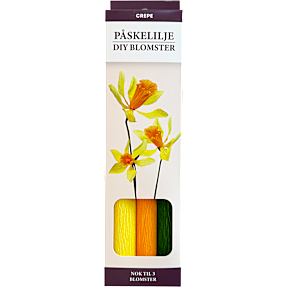 Crepe DIY blomster - påskelilje
