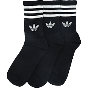 ADIDAS 3-pak crew strømper med 3 striber str. 40-42 - sort