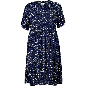 VRS dame kjole med bindebånd str. 48 - navy
