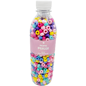 Perler i flaske - pastel mix
