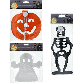 Halloween papir guirlander 3 meter- flere varianter - assorteret