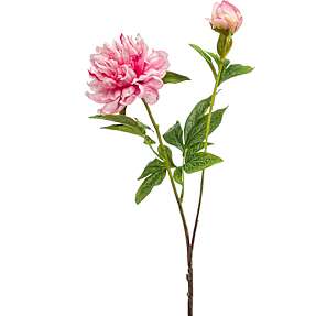 Kunstig blomst mini - pink pæon