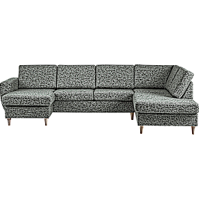 Rom Nordic venstrevendt U-sofa - grøn