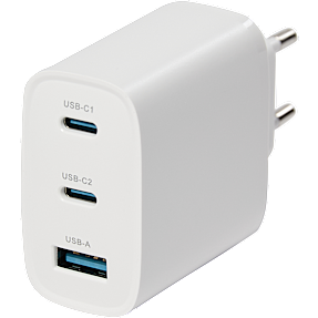 Elworks USB oplader til USB-A+C - hvid