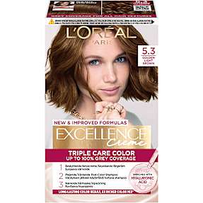 Triple Care Color permanent hårfarve 5.3 Golden Light Brown