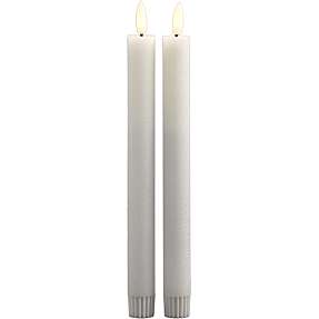 Windsor LED 2-pak stagelys 22,5 cm - hvid