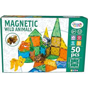 Constructor Kids magnetisk byggesæt 50 dele - vilde dyr
