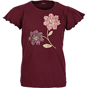 VRS børne T-shirt str. 98/104 - bordeaux