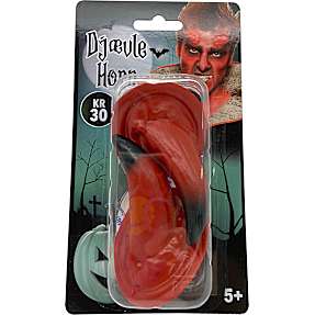 Halloween djævlehorn 2-pak - rød