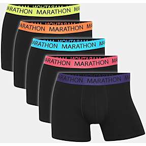 Marathon herre 5-pak tights str. XL - sort