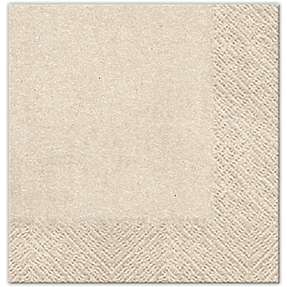 Ensfarvede servietter 40x40 cm 20-pak - brun