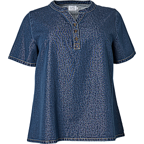 VSR dame denim bluse str. 50 - blå