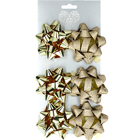 Julefryd stjerner 7 cm 6-pak - guld