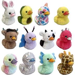 Duckees ande-bamse 18 cm - flere varianter - assorteret