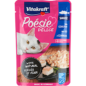 Vådfoder i sovs m. fisk
