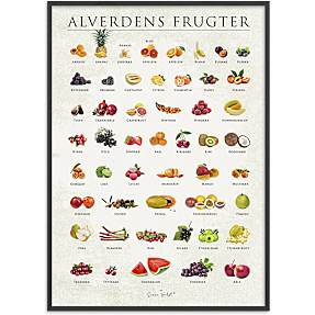 Alverdens frugter - 30x40 cm