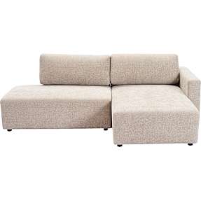 Florence 2 personers open-end modulsofa med chaiselong - gråbrun