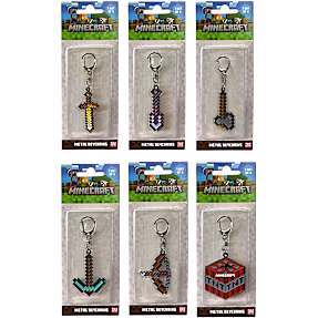 Minecraft metalnøglering – flere varianter - assorteret