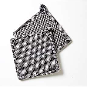 2-pak grydelapper 20x cm - sort og grå
