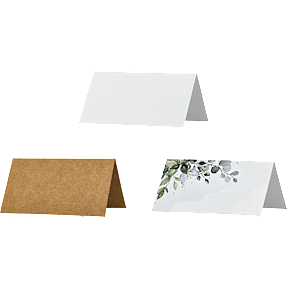 Foldbare bordkort 10-pak - flere varianter - assorteret