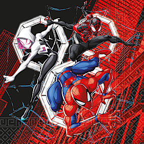 Spiderman mønstrede servietter 33x33 cm 20-pak